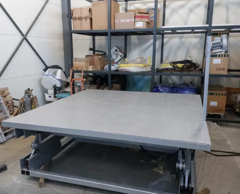 Raised platform in the workshop